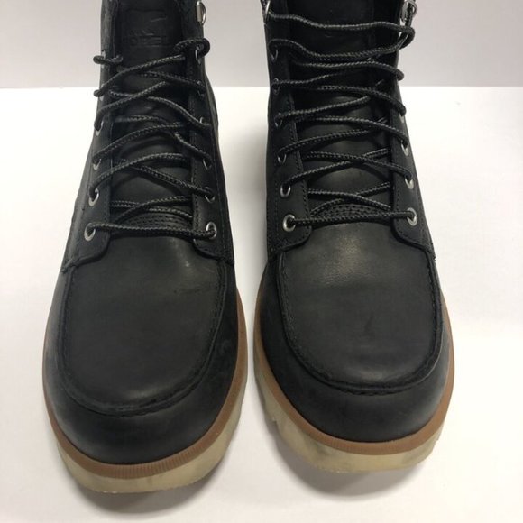 Sorel Men’s Caribou Moc Black Waterproof Boots, Size 11 D - Picture 5 of 8
